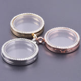 35mm Crystal Round Glass Memory Picture Relicario Necklace