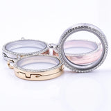35mm Crystal Round Glass Memory Picture Relicario Necklace