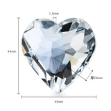 45MM Clear Crystal Pendant Love Heart Lampwork Glass Heart Beads Garland