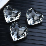 45MM Clear Crystal Pendant Love Heart Lampwork Glass Heart Beads Garland