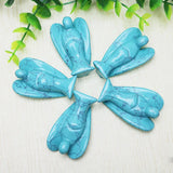 50mm Turquoise Stone Angel Crystal Figurine Reiki Gem Cure Gift