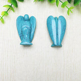50mm Turquoise Stone Angel Crystal Figurine Reiki Gem Cure Gift