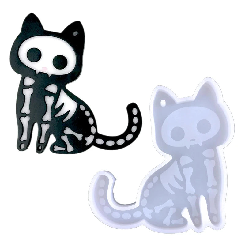 Kitten Keychain Silicone Epoxy Molds DIY Ornaments Pendant Crafting Mould