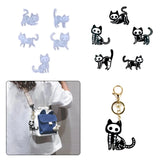 Kitten Keychain Silicone Epoxy Molds DIY Ornaments Pendant Crafting Mould