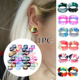 1Pc Silicone Ear Gauges Tunnels Hollow Plugs Earring Stretcher
