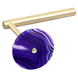 Agate Slice Curtain Holdback Wall Mounted Brass Hook Modern Curtain Holder