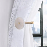 Agate Slice Curtain Holdback Wall Mounted Brass Hook Modern Curtain Holder