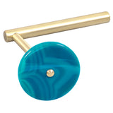 Agate Slice Curtain Holdback Wall Mounted Brass Hook Modern Curtain Holder