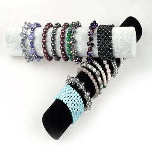 Velvet Bracelet Chain Watch Winder Rack Jewelry Display Stand Holder