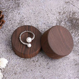 Walnut Wood Jewelry Display Stand Storage Column Props Ring Earring