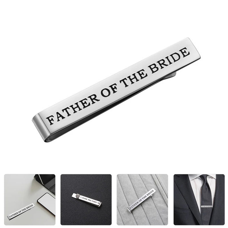 Father of The Bride Tie Clip Wedding Suit Gift