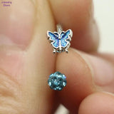 Stainless Steel Butterfly Lip Piercing Body Jewelry