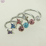 Stainless Steel Butterfly Lip Piercing Body Jewelry