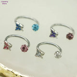 Stainless Steel Butterfly Lip Piercing Body Jewelry