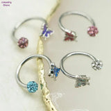 Stainless Steel Butterfly Lip Piercing Body Jewelry