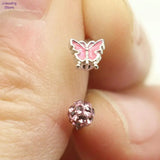 Stainless Steel Butterfly Lip Piercing Body Jewelry