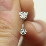 Stainless Steel Butterfly Lip Piercing Body Jewelry