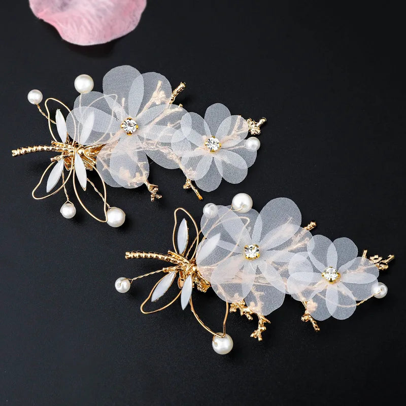 Chinese Vintage Tassel Hairpin Dragonfly Butterfly Headwear
