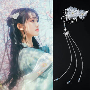 Chinese Vintage Tassel Hairpin Dragonfly Butterfly Headwear