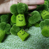 Cartoon Broccoli Shape Veggie Pendant Keychain
