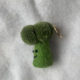 Cartoon Broccoli Shape Veggie Pendant Keychain