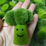Cartoon Broccoli Shape Veggie Pendant Keychain