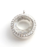 Crystal Round Glass Living Medaillon Picture Floating Locket Charms Pendant