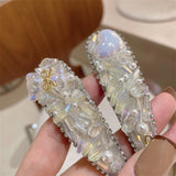 Crystal Rhinestones Hairpin Heart Love Shape Women Hair Clips Pearl Barrettes