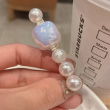 Crystal Rhinestones Hairpin Heart Love Shape Women Hair Clips Pearl Barrettes