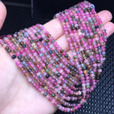 Natural Colorful Tourmaline Heishi Faceted Abacus Loose Beads