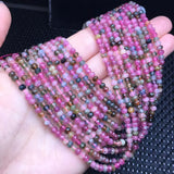 Natural Colorful Tourmaline Heishi Faceted Abacus Loose Beads