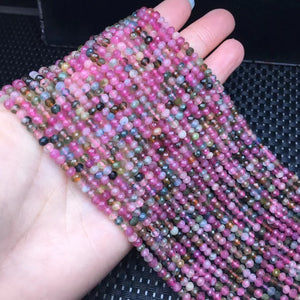 Natural Colorful Tourmaline Heishi Faceted Abacus Loose Beads