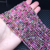 Natural Colorful Tourmaline Heishi Faceted Abacus Loose Beads