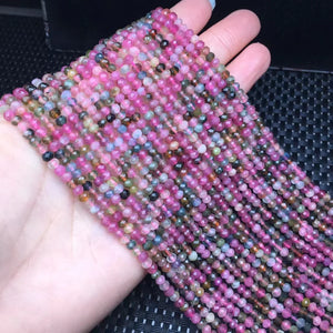Natural Colorful Tourmaline Heishi Faceted Abacus Loose Beads