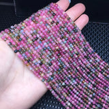 Natural Colorful Tourmaline Heishi Faceted Abacus Loose Beads