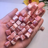 Natural Rhodochrosite Cube DIY Pendant Earring Ring Crystal Reiki Healing Stone
