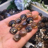 Natural Stone Sunstone Cat Paw Pendant Quartz Reiki Healing Gift