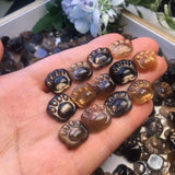 Natural Stone Sunstone Cat Paw Pendant Quartz Reiki Healing Gift
