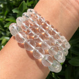 Fengbaowu Quartz Bracelet Round Bead Inclusion Crystal Reiki Healing