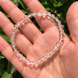 Fengbaowu Quartz Bracelet Round Bead Inclusion Crystal Reiki Healing
