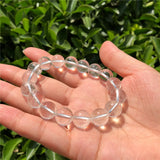 Fengbaowu Quartz Bracelet Round Bead Inclusion Crystal Reiki Healing