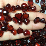 Fengbaowu Red Garnet Heart Jewelry Making For Pendant Earring Bracelet