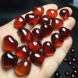 Fengbaowu Red Garnet Heart Jewelry Making For Pendant Earring Bracelet