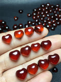 Fengbaowu Red Garnet Heart Jewelry Making For Pendant Earring Bracelet