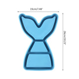 Fish Tail Storage Box Resin Mold Snack Organizer Silicone Mould DIY Crafts