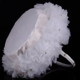Fabric Lace Handle Flower Girl Basket for Wedding