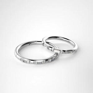 1Pc CZ Gem Seamless Ring Hoop Silver 16G 6-10mm Women Jewelry