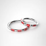 1Pc CZ Gem Seamless Ring Hoop Silver 16G 6-10mm Women Jewelry
