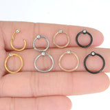 G23 Titanium Captive Bead Clicker Ring Gem Hinged Segment Ring 16G