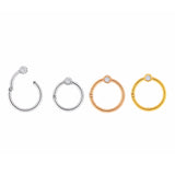 G23 Titanium Captive Bead Clicker Ring Gem Hinged Segment Ring 16G
